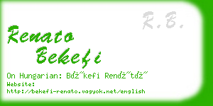 renato bekefi business card